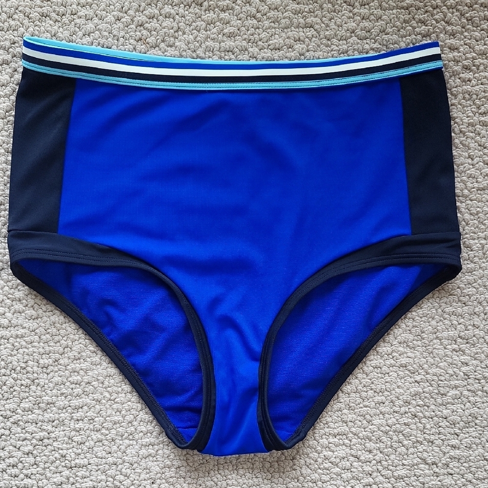 Boden Santorini High-waisted Swim Bottoms, Size US2, Colorblock